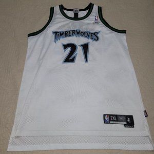 Reebok TimberWolves Garnett #21 Jersey Size 2XL